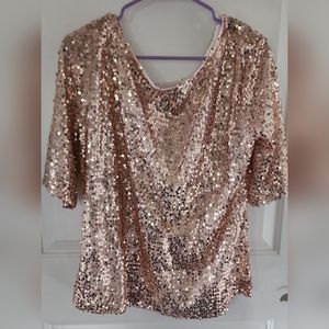 Pale Pink Sequined Top